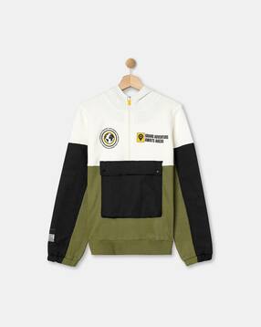 r&b Typographic Print Flap Pocket Hoodie-picture-21