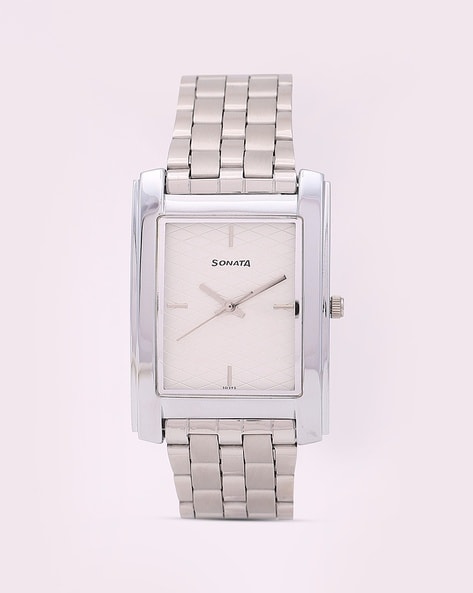 SONATA Day and Date SonataNJ77083SM01CA Analog Watch - For Men - Buy SONATA  Day and Date SonataNJ77083SM01CA Analog Watch - For Men Essentials White  Dial Online at Best Prices in India | Flipkart.com