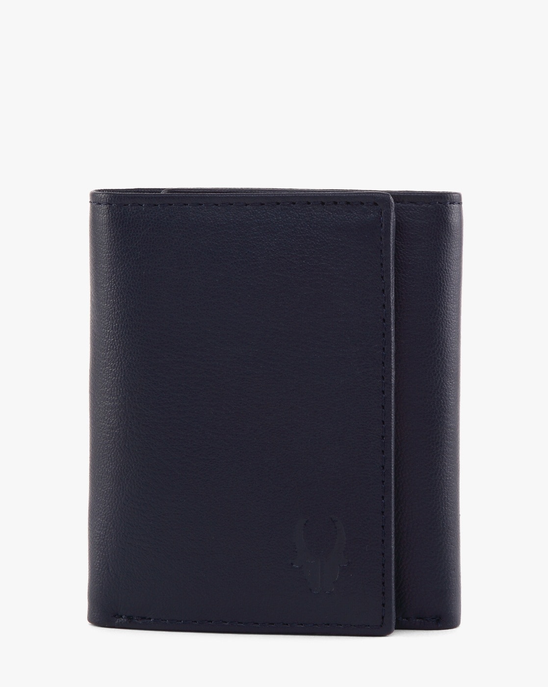 Navy Embossed Trifold Wallet