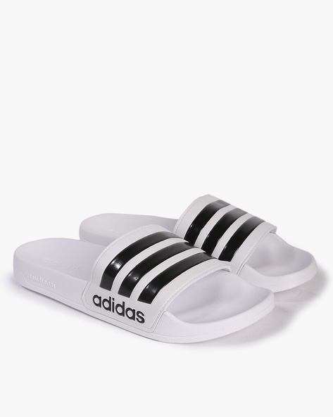 adidas Men's Adilette Comfort Adjustable Slides Sandal, White/Black/Black,  12 Women/13 Men : Amazon.in: Fashion