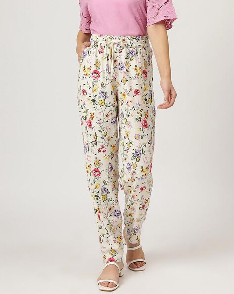 Floral trousers sale