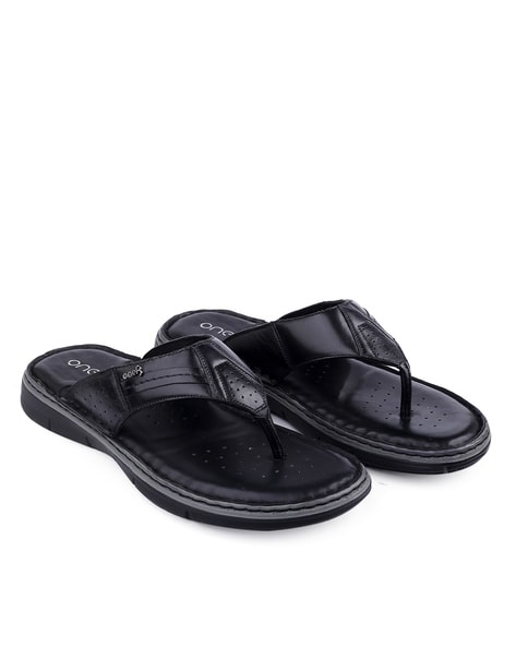 Thong-Style Flip-Flops with Genuine leather upper