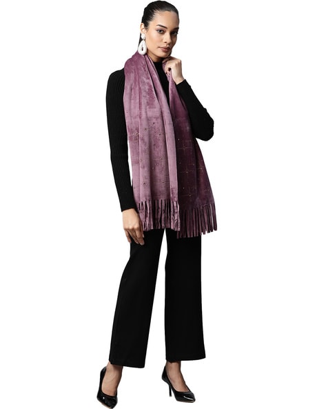 Embellished Stole with Fringes Price in India