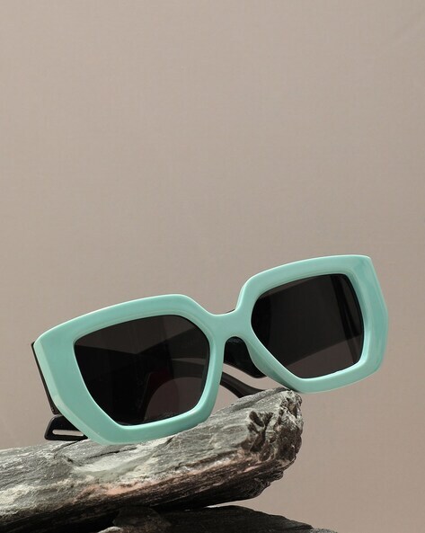 Large Metal Low Cut-Out Temple Womens Oversized Sunglasses Fashion Eyewear