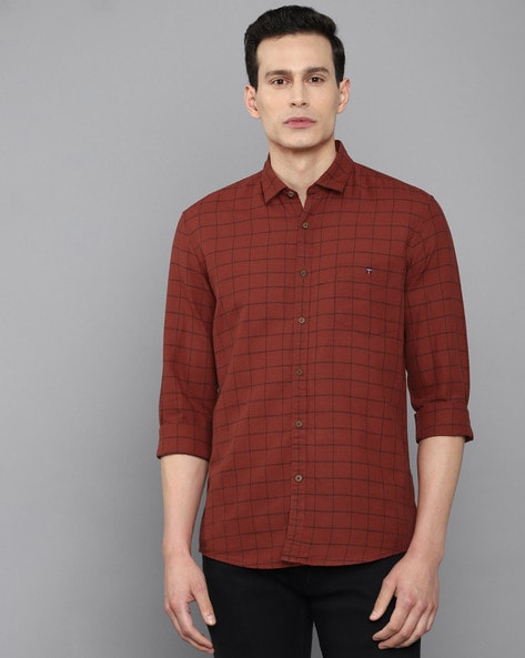 Buy Maroon Shirts for Men by LOUIS PHILIPPE Online