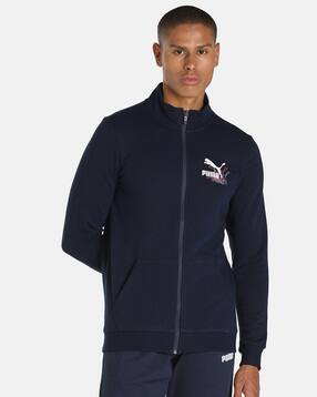 puma Logo Print Zip-Front Sweatshirt-picture-27