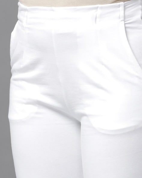 Womens Koi Lindsey Drawstring Cargo Pants White