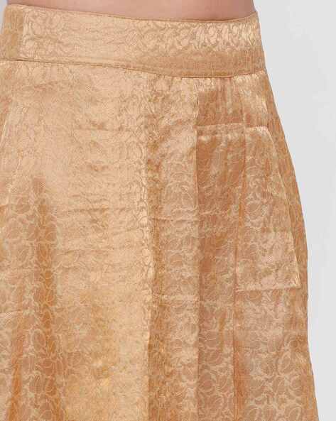 Gold skirts 2025 with pockets