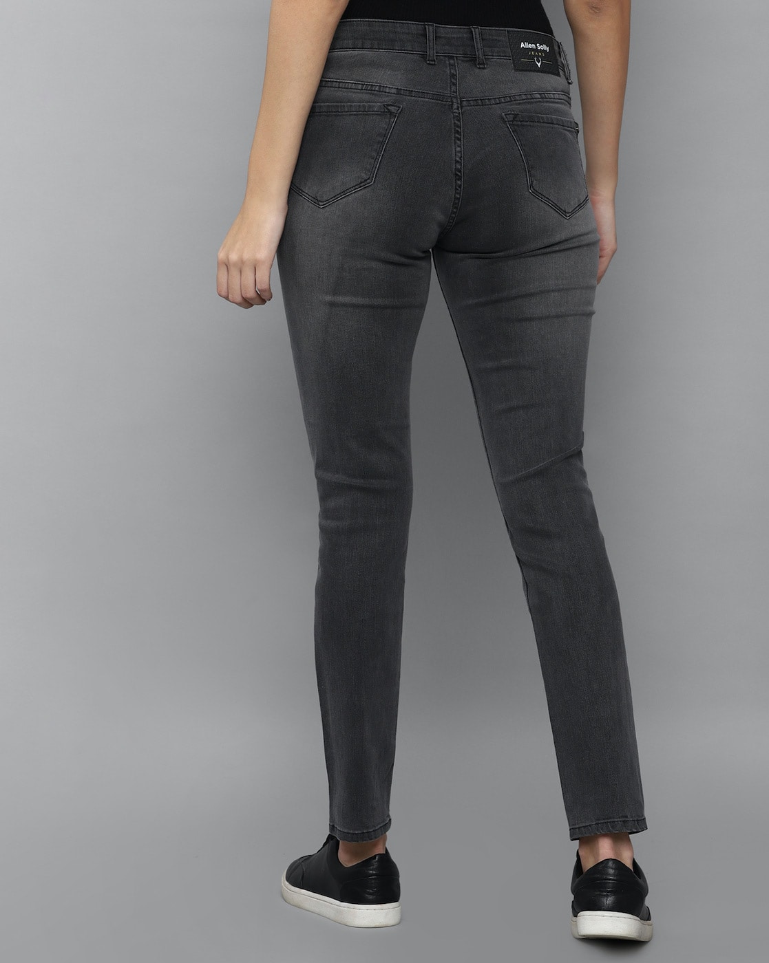 Allen Solly Woman Women Navy Blue Heavy Fade Jeans Price in India, Full  Specifications & Offers | DTashion.com