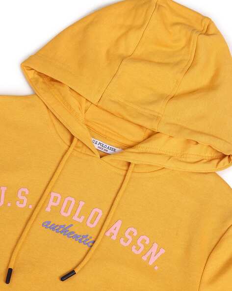 Buy Ochre Yellow Sweatshirt Hoodies for Women by U.S. Polo Assn