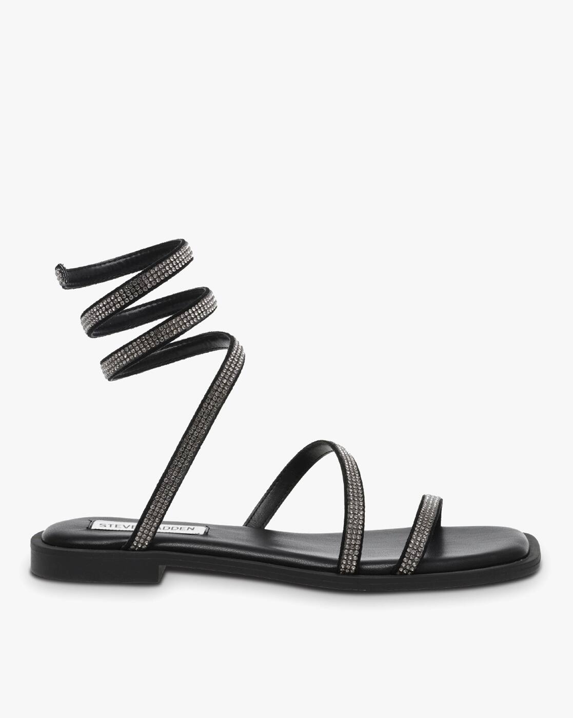 Buy Black Flat Sandals for Women by STEVE MADDEN Online | Ajio.com