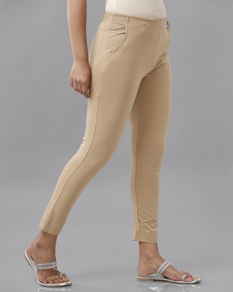 Grey Cotton Khaadi Straight Pants – TJORI