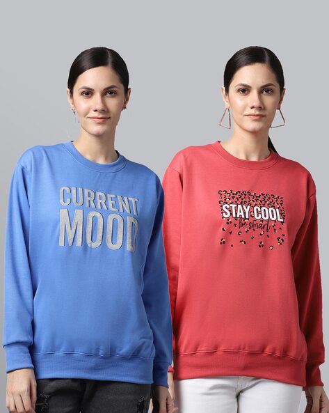 Buy Blue & Pink Sweatshirt & Hoodies for Women by MACK VIMAL Online