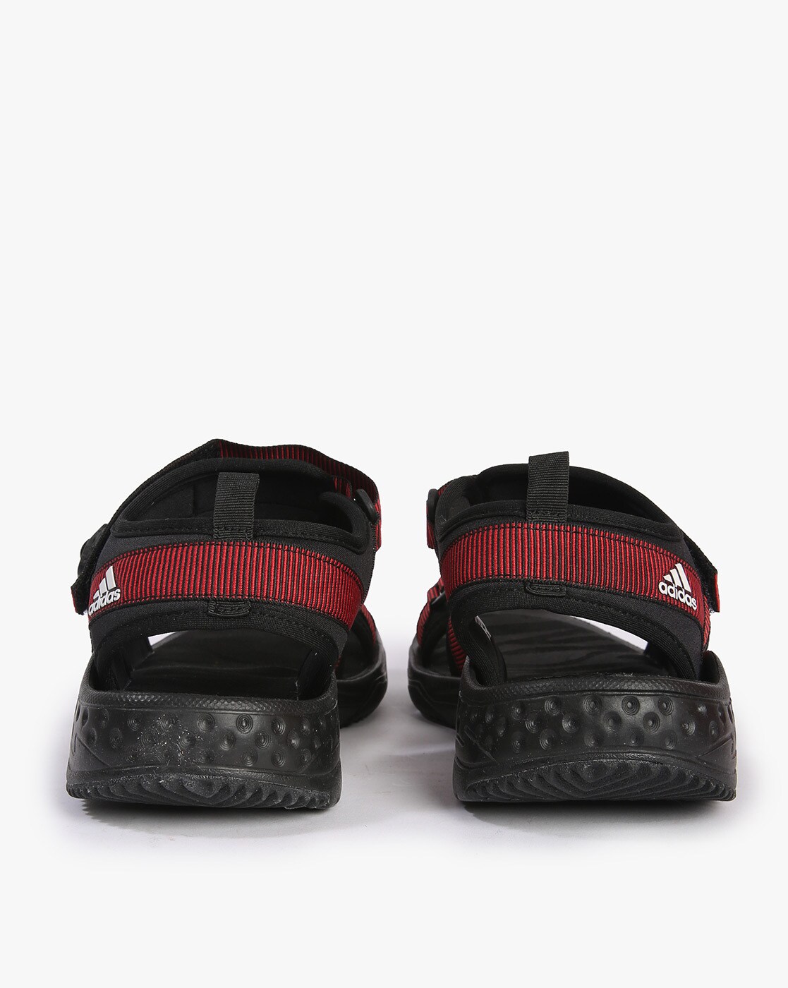 adidas sandals red and black