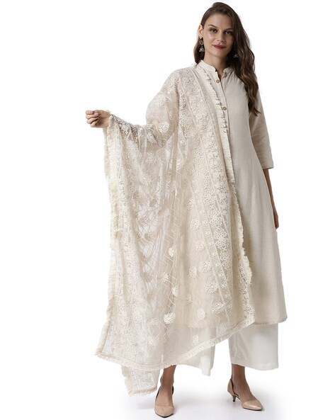 Embroidered Sheer Dupatta Price in India