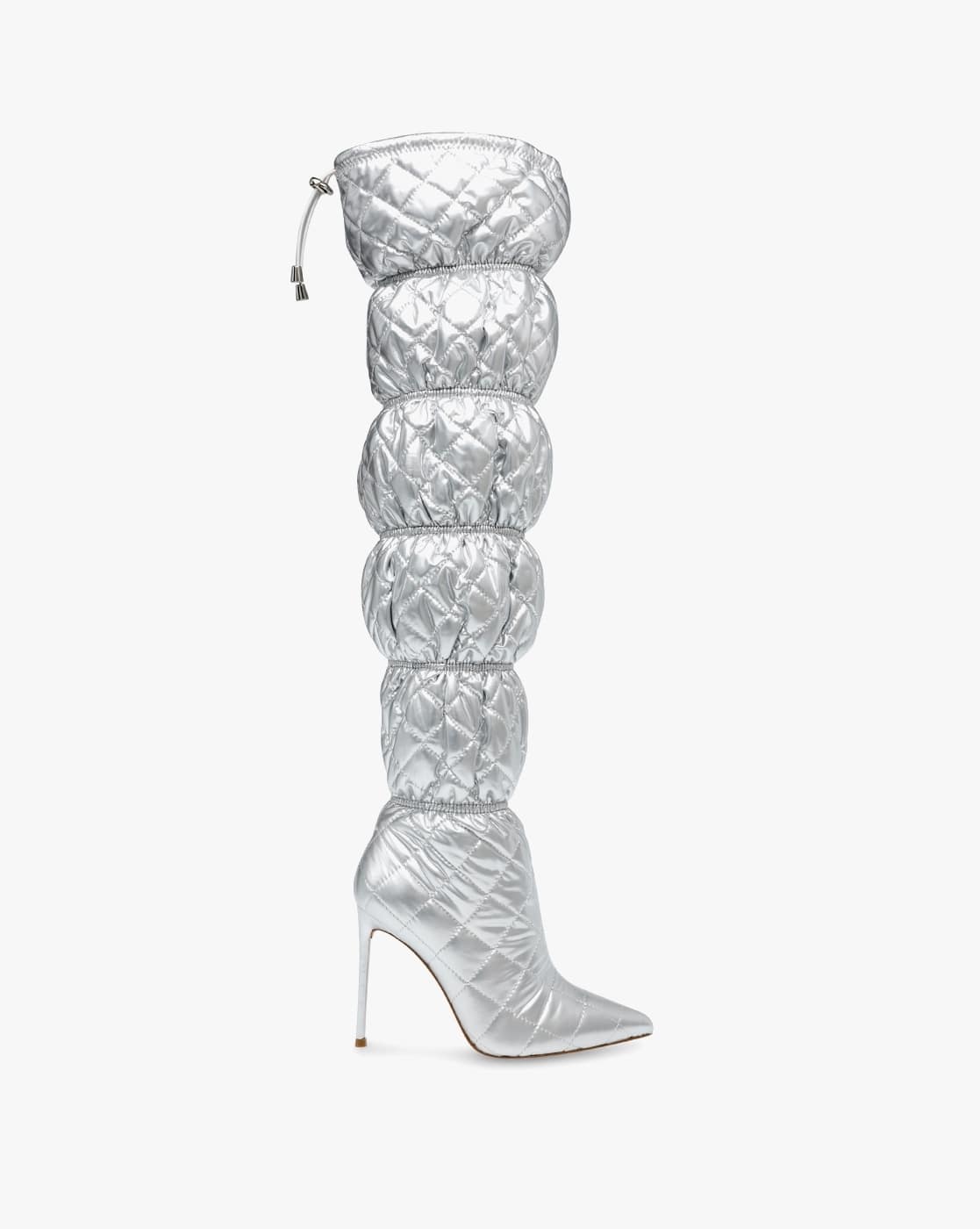Shoes Silver High Boots Saint Laurent Thigh High Studded Crystal Boots