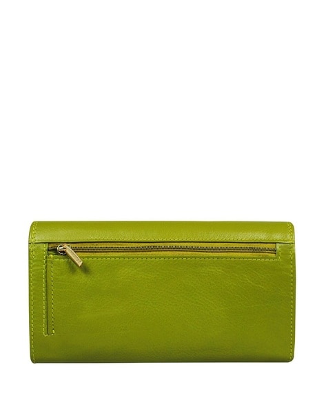CONTACTS Women Green Genuine Leather Wallet Seaweed Green - Price in India  | Flipkart.com
