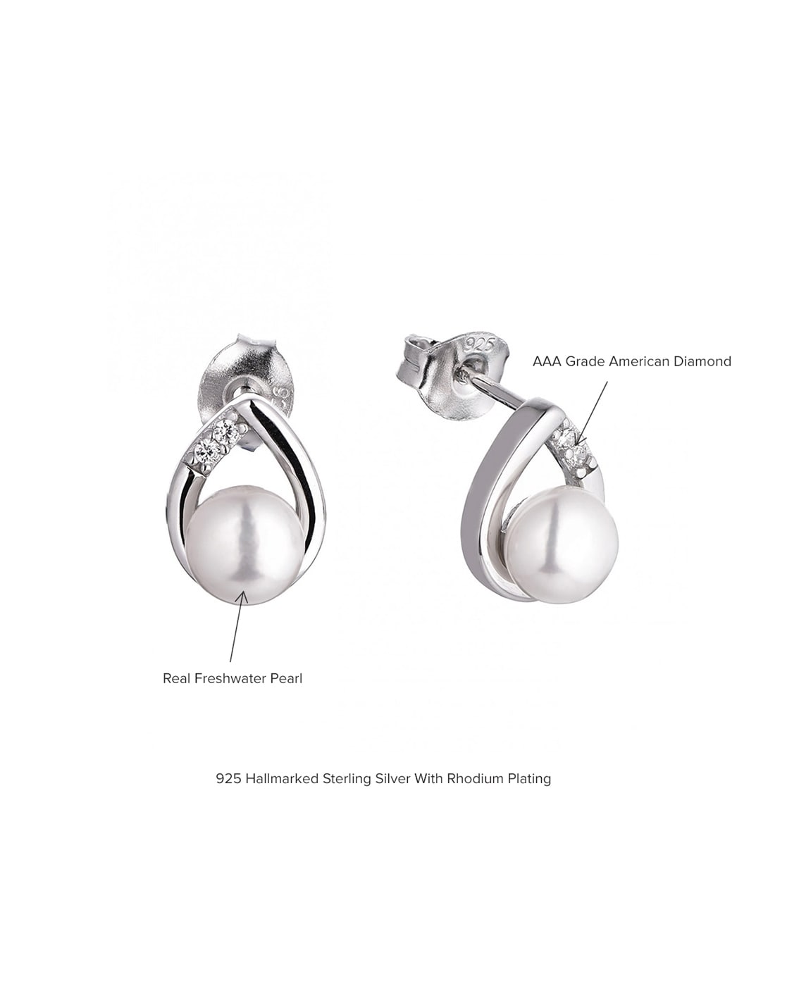 Real Fresh Water Pearls Earring Tops Designer Lustrous Pearl Earring In  Multiple Patterns N Styles