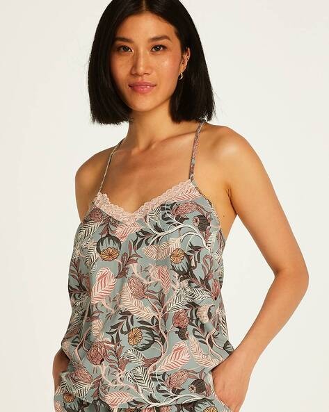 Floral cami clearance top