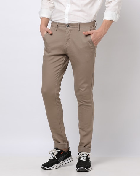 Buy Fluid Mens Slim Fit Chino Trousers Black