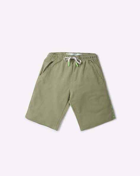 Buy Olive Shorts 3/4ths for Boys by POINT COVE Online