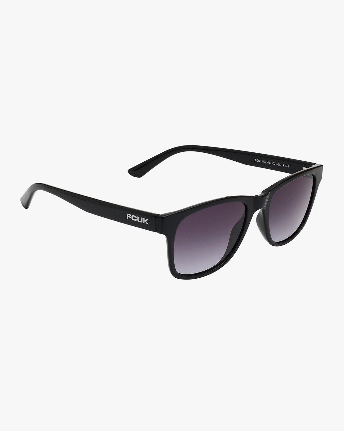 French Connection Wrapped Metal Sunglasses - Dark Gunmetal Grey