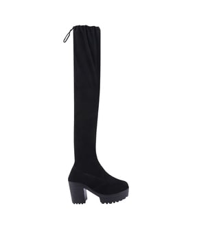 mid calf boots for women black