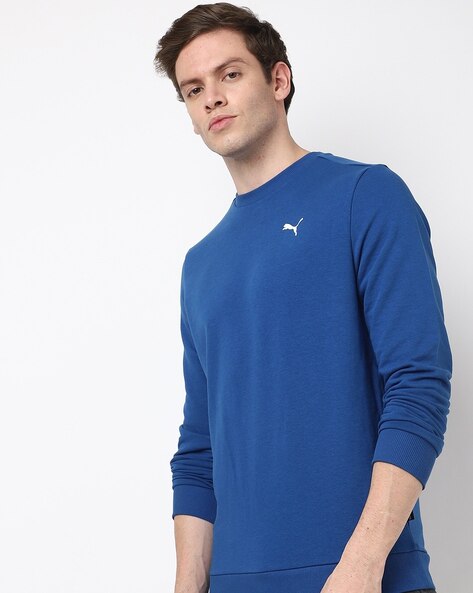 Blue puma shop crew neck