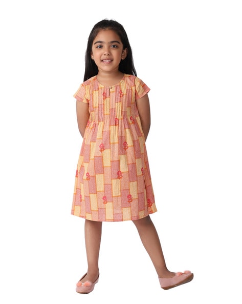 Buy Orange Dresses Frocks for Girls by Fabindia Online Ajio