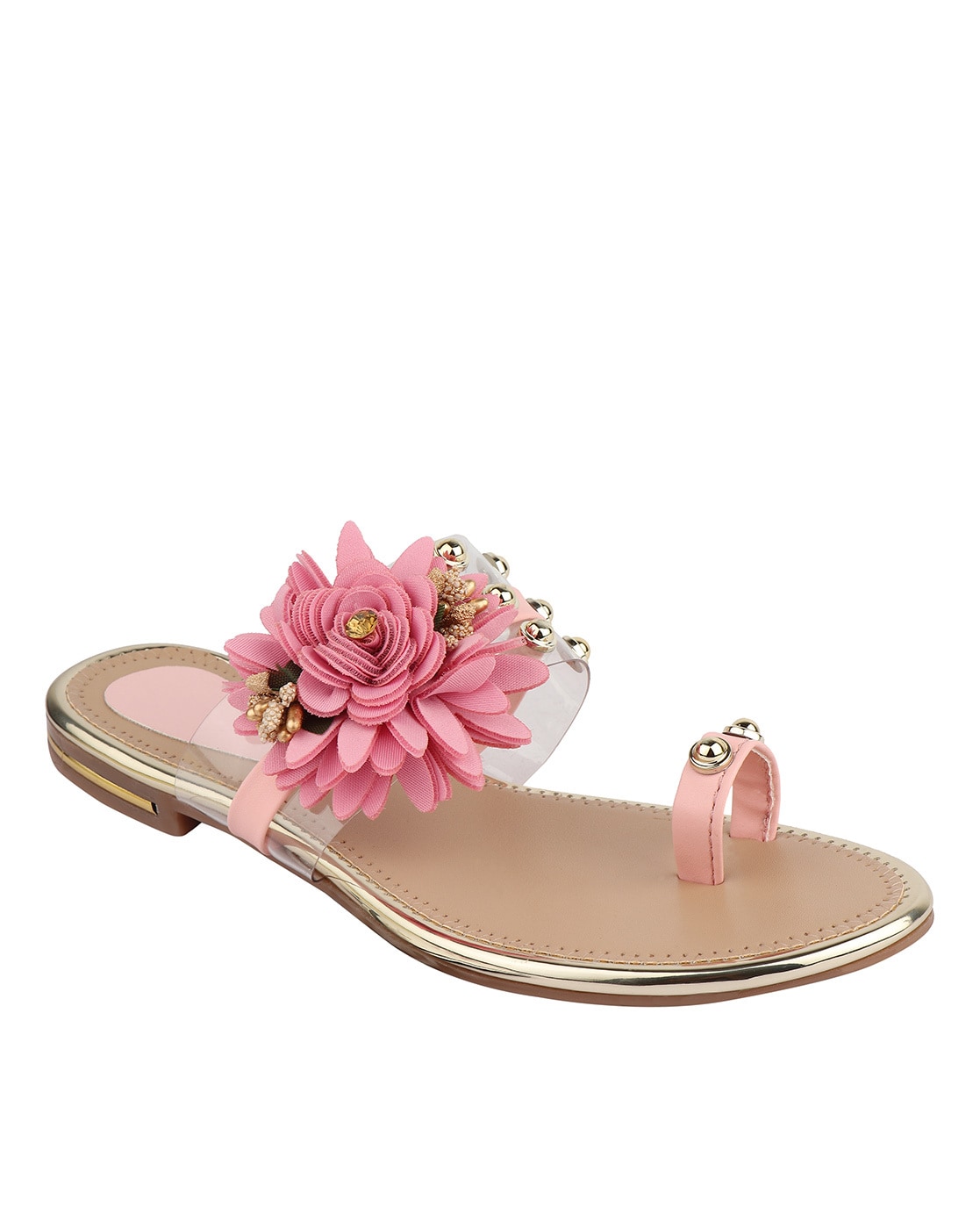 Buy online Beige Floral Sandal from sandals & floaters for Women by V-mart  for ₹330 at 0% off | 2024 Limeroad.com