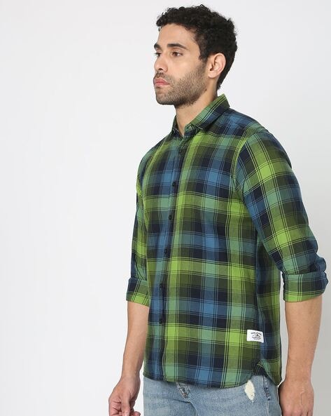 Men's S.DET PLAID IN Casual Shirts