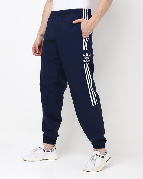 Adidas Sweatpants Mens M Navy Blue Black 3 Stripes Relaxed Fit Baggy Loose