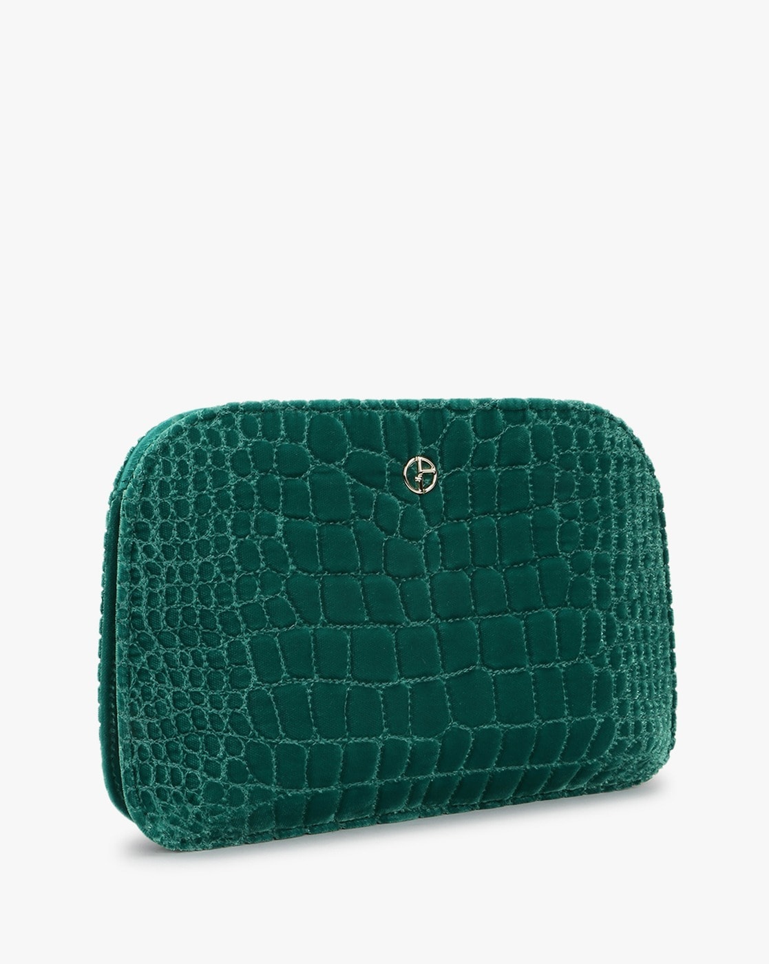 Buy GIORGIO ARMANI La Prima Medium Croc Quilted Velvet Clutch Bag 80004 Color Women AJIO LUXE