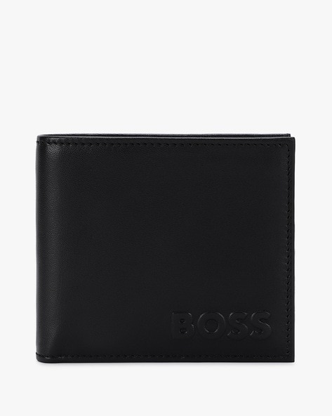 BOSS by HUGO BOSS Monogram-trim Leather Wallet With Coin Pocket in Black  for Men