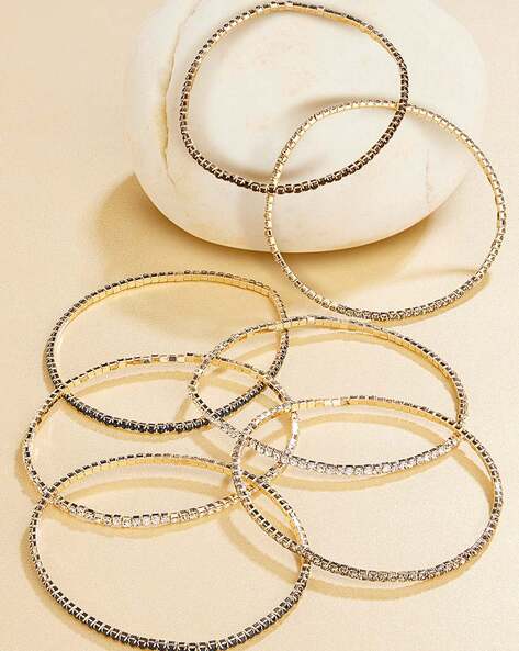 Circlet Circus - Multi Silver and Gunmetal Bangle Bracelet Set - Papar –  Sugar Bee Bling - Paparazzi Jewelry and Accessories