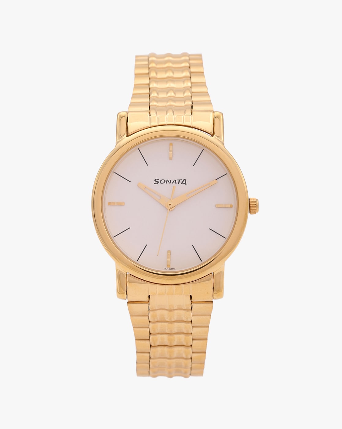 SONATA Silver Dial Golden Stainless Steel Strap Watch – GHADIWALE