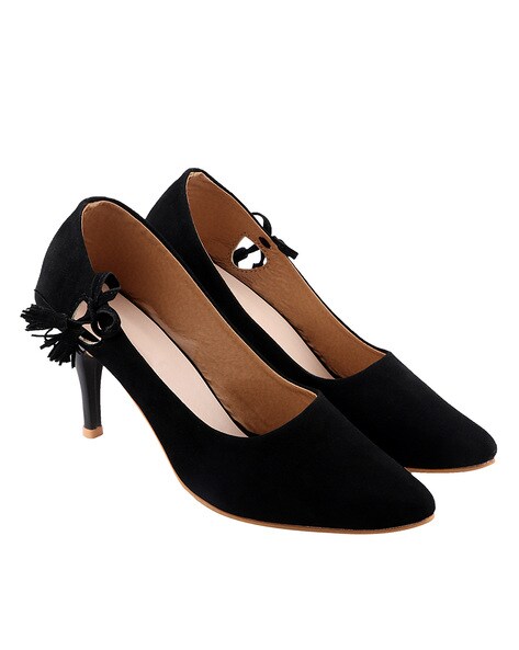 Buy Black Heeled Shoes for Women by DO BHAI Online | Ajio.com