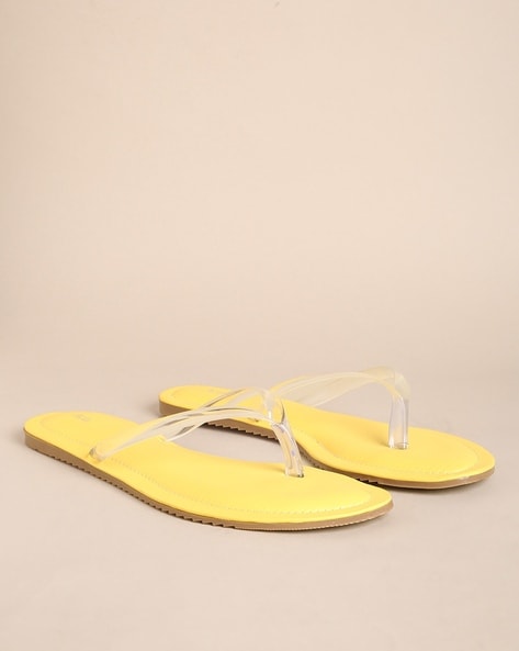 Yellow flip best sale flop sandals