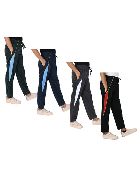 Buy Multicoloured Track Pants for Girls by INDIWEAVES Online