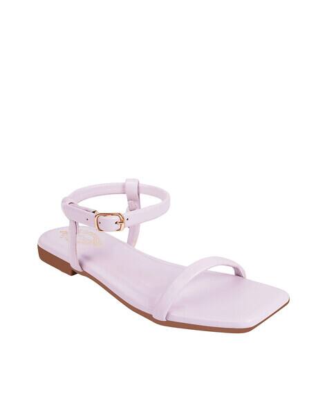 Buy Mauve Flat Sandals for Women by Shoetopia Online | Ajio.com