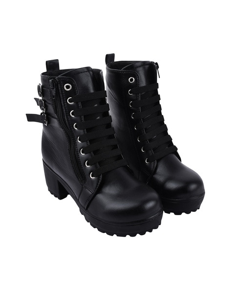 lace up boots without zipper