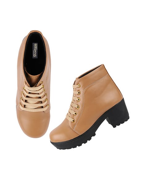 Buy Beige Boots for Women by Shoetopia Online