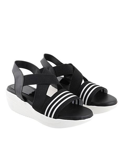Buy Black Heeled Sandals for Women by Shoetopia Online | Ajio.com