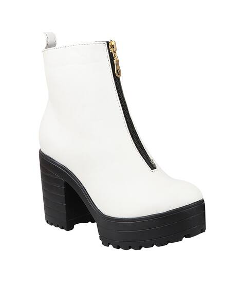 Buy White Boots for Women by Shoetopia 