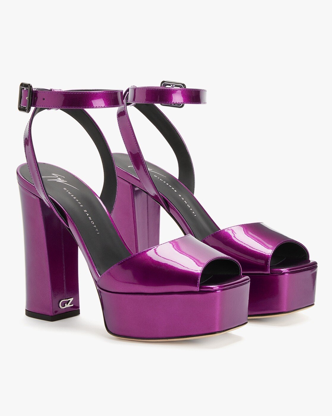 Giuseppe Zanotti Tri-Color Glitter Betty Peep Toe Block Heel Platform  Sandals Size 39 Giuseppe Zanotti | TLC