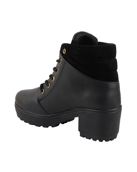 Buy Black Boots for Women by Shoetopia 