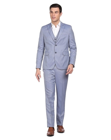 Men's High-end 3 Pieces Suits Slim Fit Suit Business Wedding Dress Jacket  Vest Pants Set Suit Acetate Fiber Blazer with Pants (Blue 1,Medium) at  Amazon Men's Clothing store