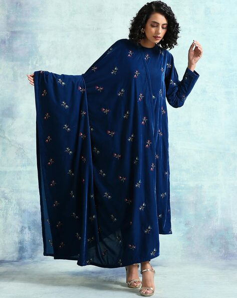 Embroidered Velvet Shawl Price in India