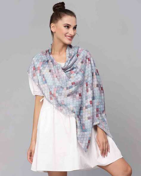 Checked Stole with Tassels Price in India