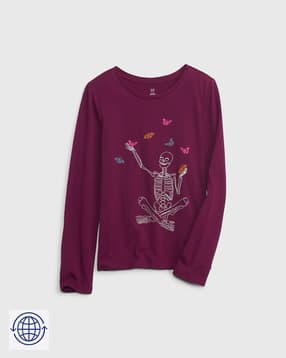 Graphic Print Slim Fit Crew-Neck T-Shirt-image-20